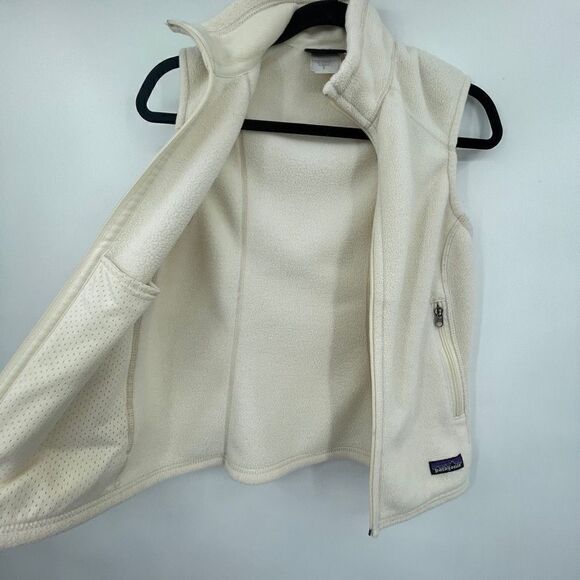 Patagonia Cream Handle Full Zip Fleece Sleeveless Synchilla Vest Size Small - Picture 6 of 6